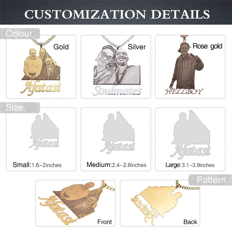 Capturing Love: Engraved Personalized Picture Necklace - A Meaningful Gift