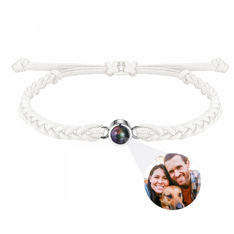 Personalized Circle Photo Projector Bracelets For Women And Men