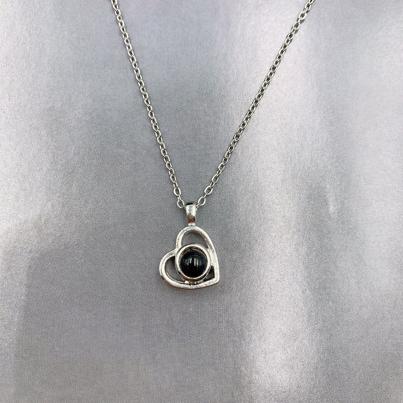 Personalized Photo Projection Necklace - Heart