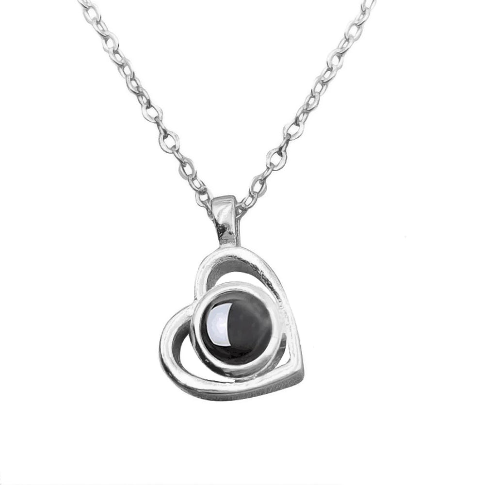 Personalized Photo Projection Necklace - Heart