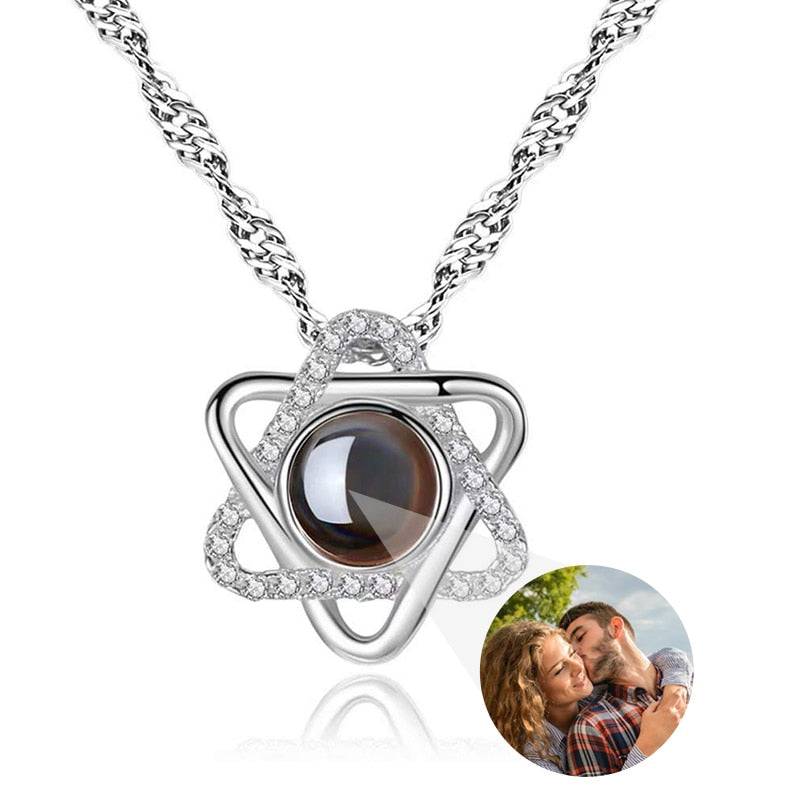 Personalized Photo Projection Necklace - Star
